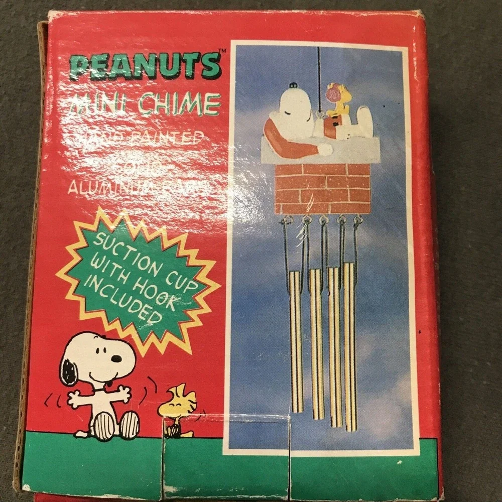 Vintage Peanuts Snoopy‎ Woodstock Christmas Mini Wind Chime